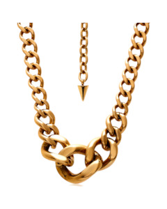 Jewellery: Phoenix Necklace By Silk & Steel - Gold