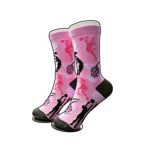 Products: Pink Netball Themed Socks