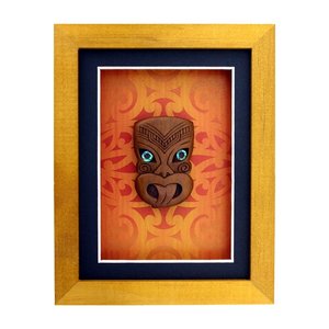 Framed Artworks: Carved Wheku Frame