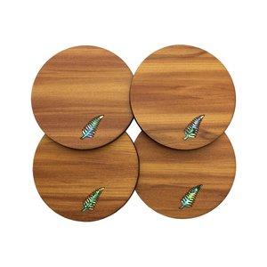 Fern Paua Rimu Coaster Set