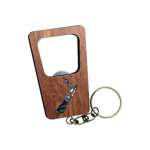 NZ Map Keychain Bottle Opener (WS)