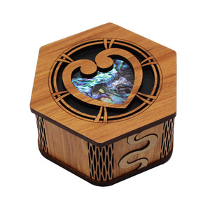 Paua Heart Hexagonal Box (WS)