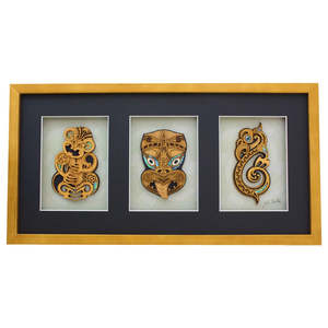 Premium Large Triple Carving Maori Artwork (WS)