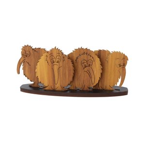 Kiwi Cartoon Rimu Coasters (WS)