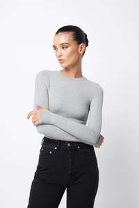 Mossman The Brooklyn Top - Grey Marle