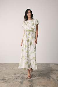 Wish The Label: Esmaee Tranquility Dress - Olive Floral