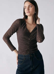 Esmaee Exile Lace Top - Carob