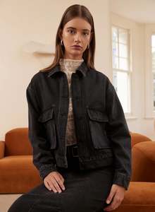 Esmaee Dynamite Denim Jacket - Black