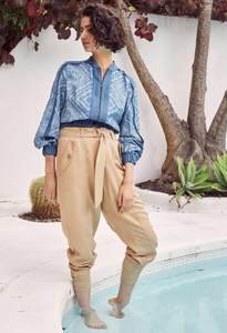 Once Was Trinidad Cupro Blend Button Cuff Pants