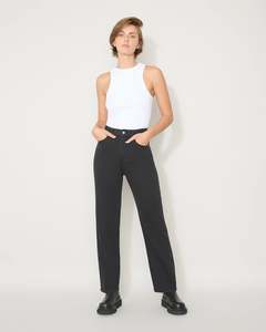 Jac Mooki: Jac & Mooki Essential Wide Leg - Black Wash