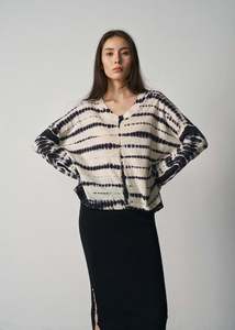 Aleger N.2119D Fine Knit Summer Dye V-Neck