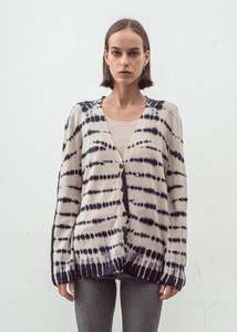 Aleger N.320 Cashmere Blend Tie Die Long Cardi