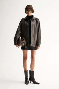 Elka Collective Melton Jacket - Chocolate