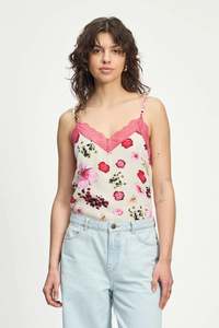 Pom Amsterdam Top Cami - Bouquet Cream
