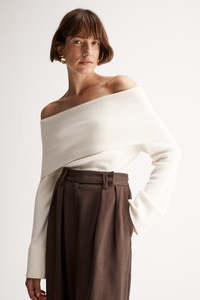 Elka Collective: Elka Collective Alexa Knit Top - Ivory
