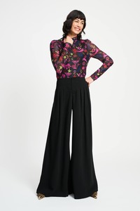 Pom: Pom Wide Leg Pants Noir - Black