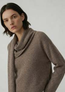 Aleger 889 Clouded Silk Wrap Top - Beaver