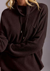 Lauren Vidal Jody High Neck Sweater - Cafe