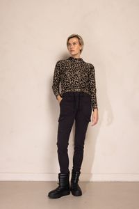 Zhrill Daisey Striped Pant - Black