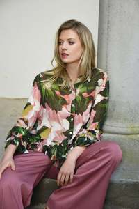 Trelise Cooper You Give Me The Frills Blouse - Pink/Green Floral