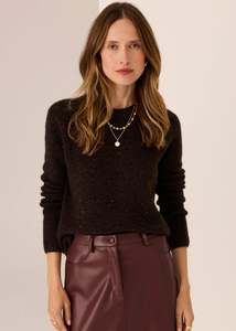 Pol Zane Knit Baby Sequin - Choc