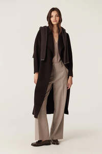 Outerwear: Cable Melbourne Evans Wool Coat - Espresso