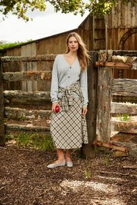 299 Under: Tuesday Label Fluid Skirt - Soft Plaid