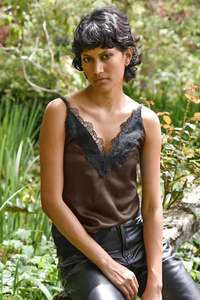 299 Under: Cooper Treble Lace Camisole - Chocolate