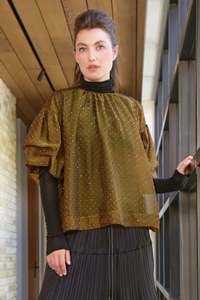 Trelise Cooper A Problem Sheer-ed Blouse - Olive