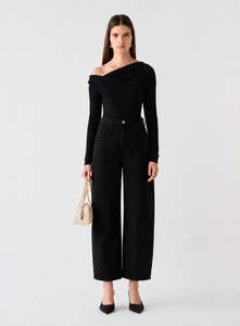 Esmaee Mayfair Barrel Jeans - Black