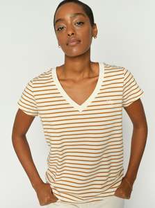 199 Under: Mos Mosh Kala Stripe Tee - Petrified Oak