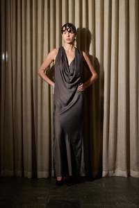 Knuefermann Berlin Dress with Side Split - Slate