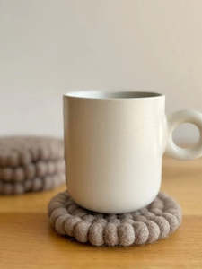 Homewares: Felt Ball Coasters - Set of 4