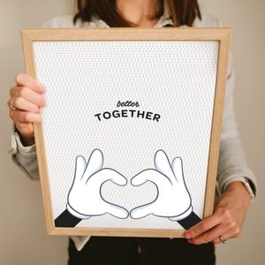 Products: hand heart, single print