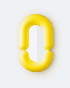 Moustache Editions: Moustache Zodiac Mirror Medium Yellow