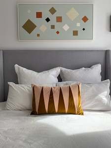 Christina Lundsteen: Christina Lundsteen Paula cushion - Caramel and Plaster