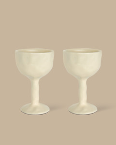 Drift Goblet set of two - Ivory