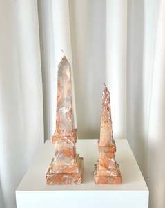 Obelisk candle - Ochre