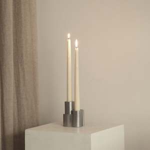 Homeware And Accessories: Snug Candle Holder in Aluminium (set of two)