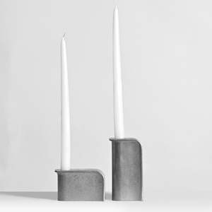 Homeware And Accessories: Eave Candle Holder in Aluminium (set of two)