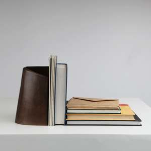 Homeware And Accessories: Fold Bookend in Darkened Brass