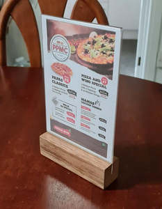 Frontpage: A5 Menu / Table Talker Wood Base