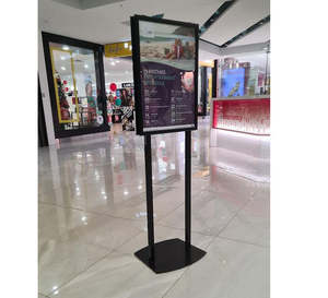 A1 Landscape  Sign Holder Double Sided Snap Frame Black
