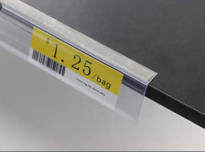 Data Ticket Strip: Data Ticket Strip Angled  30mm Clear x 1200mm length Buy 20+ Save 10% - 100+ Save 20%