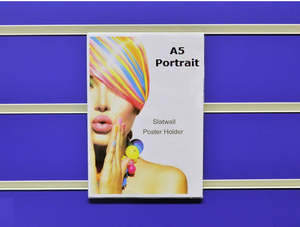Slatwall Acrylic A5 Portrait Dislay Sleeve