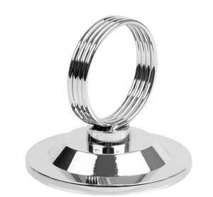 Freestanding Table Talkers Display Holders: Card Holder 21/2" Chrome ring Style