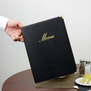 Hospitality Menu Holders Presenters: Restaurant A4 Menu Holder Classic Black