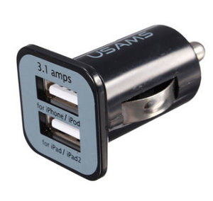 Products: Double USB Car Charger Adapter – Black 12 24V. - Shophere.nz