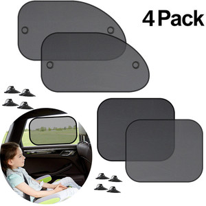 4PCS Chic Mesh Car Side Window Shade Cling Sunshades Sun Shade Cover Visor Shiel&hellip;