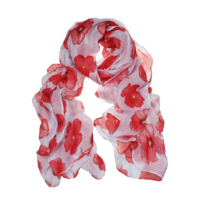 Women’s Fashion Long Scarves with Flowers – Shopmakers